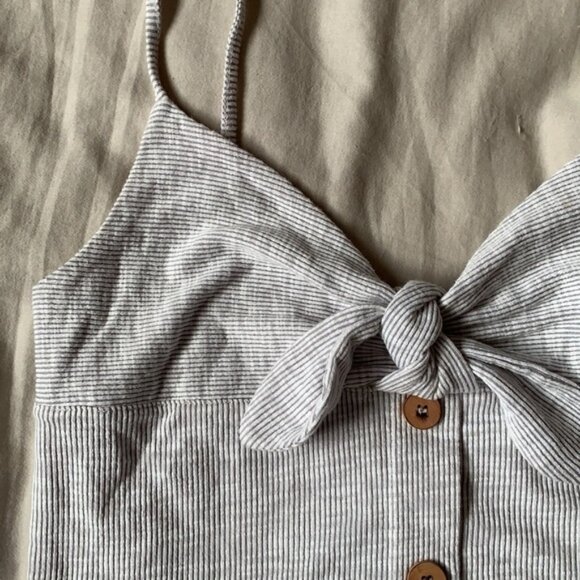 Grey & White Striped Tank Top - Picture 2 of 3